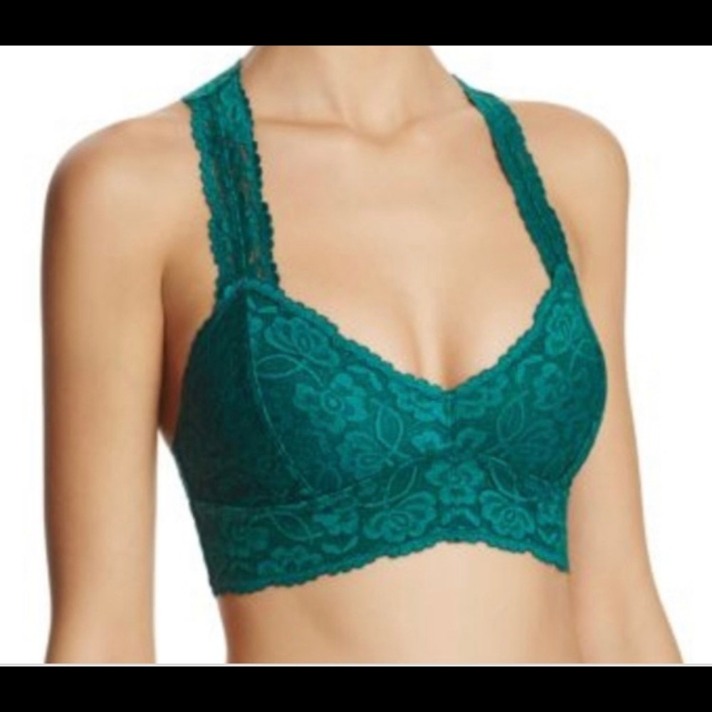 Free People Galloon Lace Racerback Green